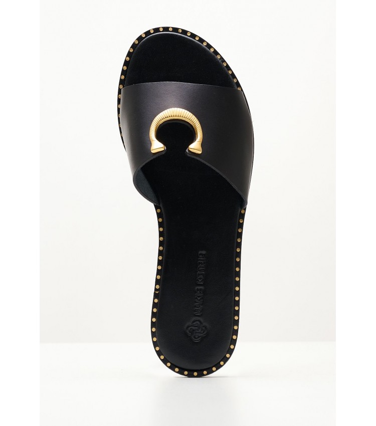 Women Flats 04.403 Black Leather MAKIS KOTRIS