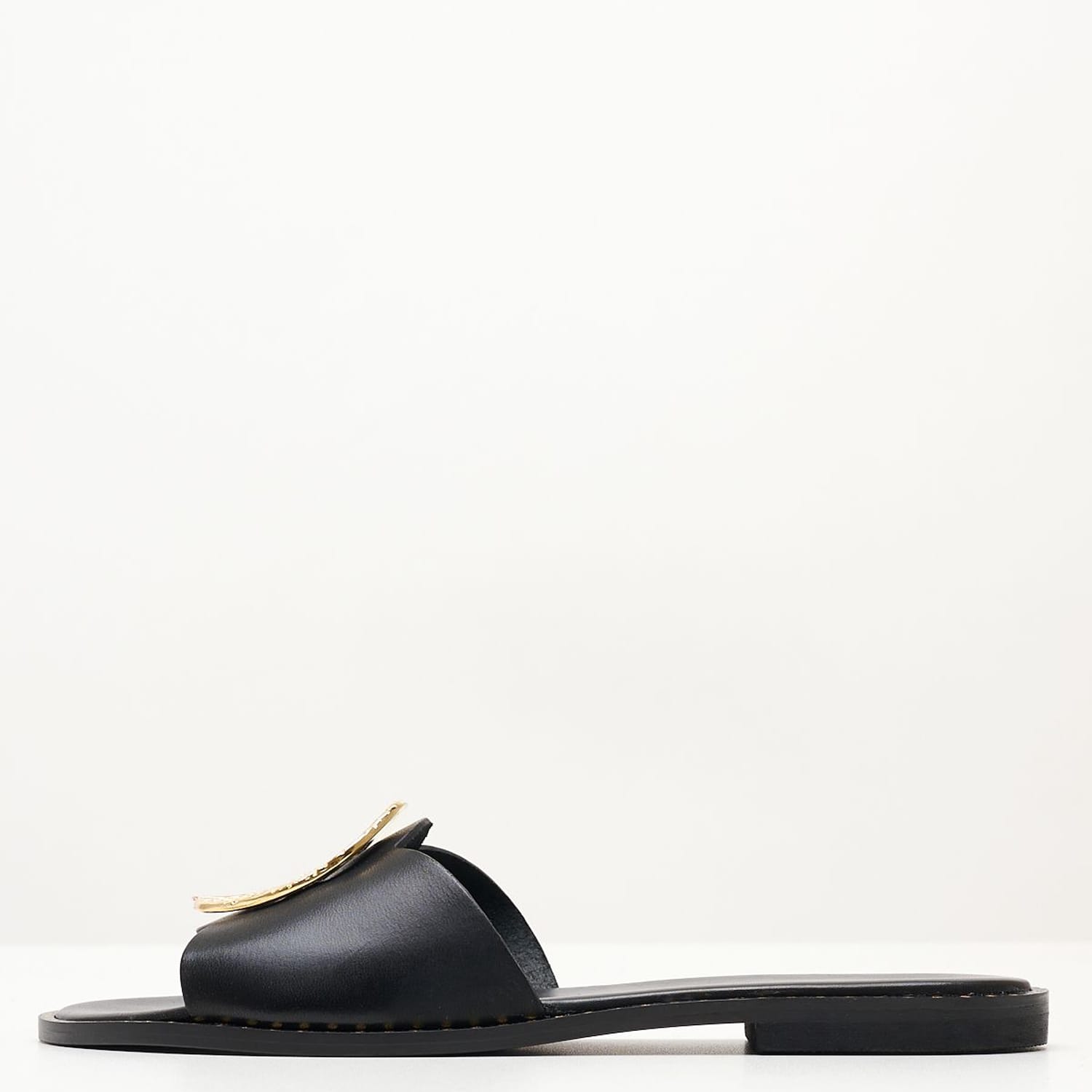 Γυναικεία Flats 04.652.D Μαύρο Δέρμα Makis Kotris