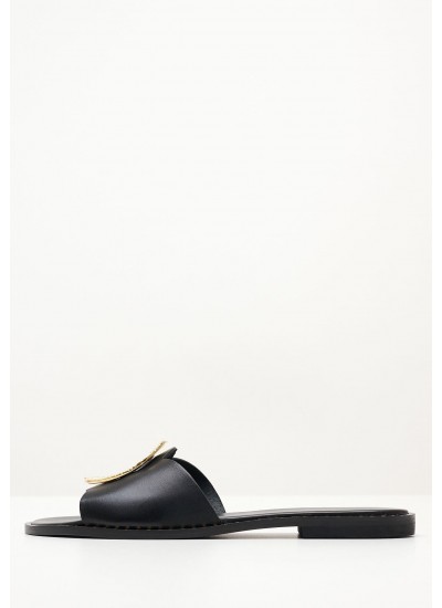 Women Flats 04.652.D Black Leather MAKIS KOTRIS