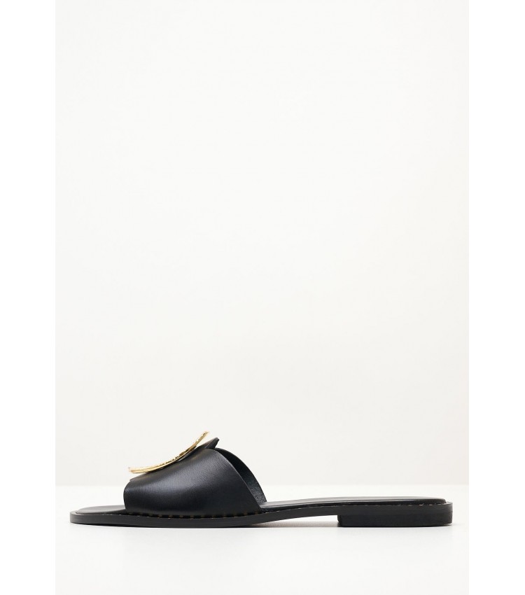 Women Flats 04.652.D Black Leather MAKIS KOTRIS