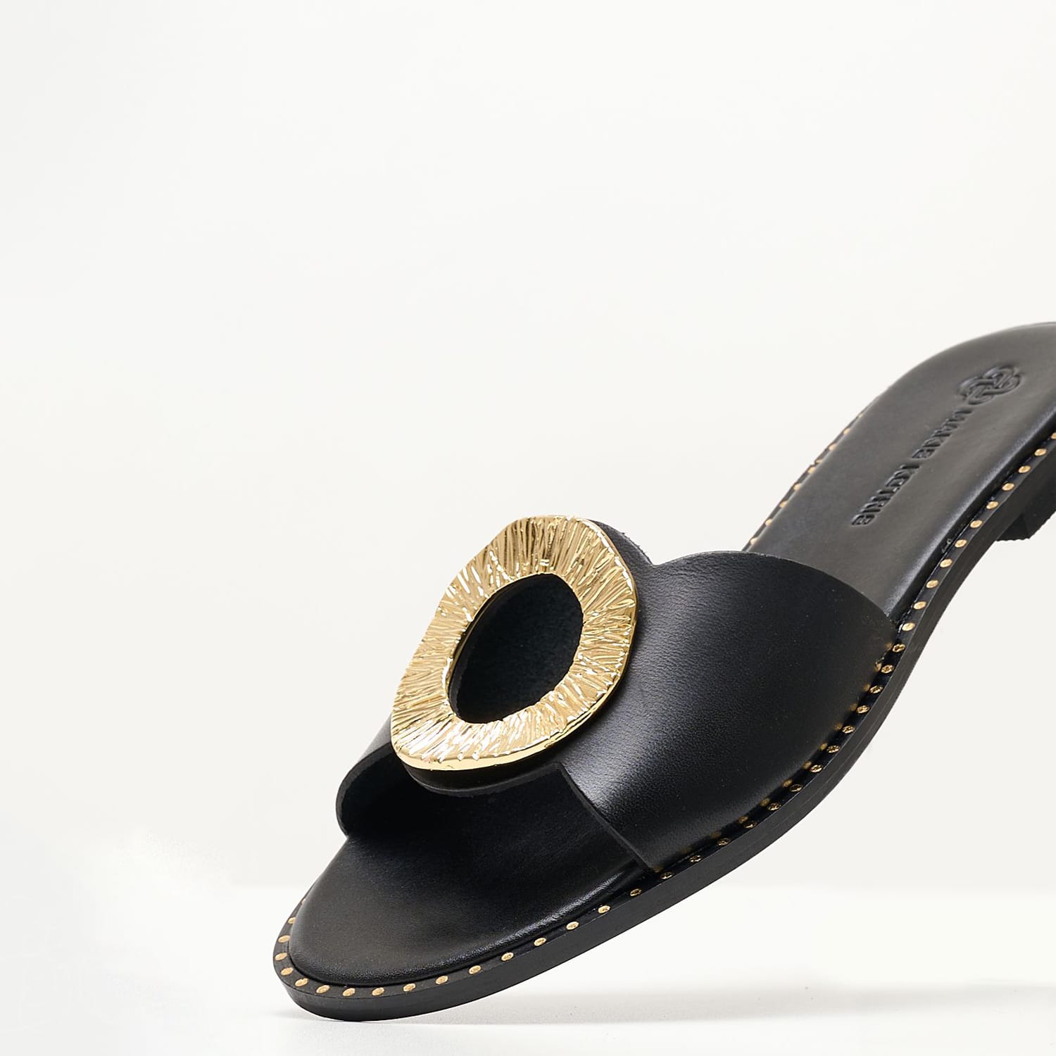 Γυναικεία Flats 04.652.D Μαύρο Δέρμα Makis Kotris