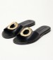 Women Flats 04.652.D Black Leather MAKIS KOTRIS