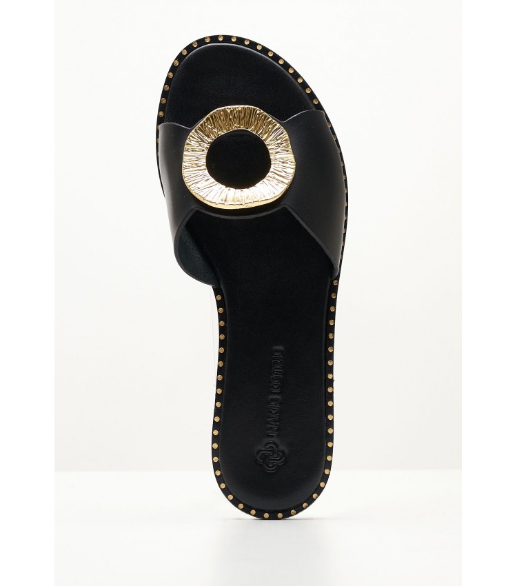 Women Flats 04.652.D Black Leather MAKIS KOTRIS