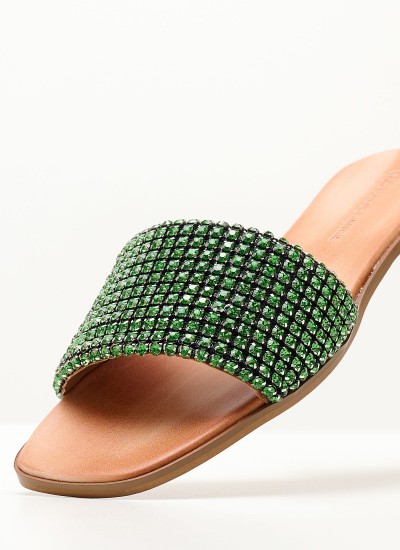 Γυναικεία Flats K4.135 Μαύρο Δέρμα Makis Kotris