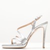 Women Sandals 92.921 Silver Leather MAKIS KOTRIS Women Sandals 92.921 Silver Leather MAKIS KOTRIS