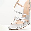Women Sandals 92.921 Silver Leather MAKIS KOTRIS Women Sandals 92.921 Silver Leather MAKIS KOTRIS