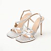 Women Sandals 92.921 Silver Leather MAKIS KOTRIS Women Sandals 92.921 Silver Leather MAKIS KOTRIS