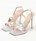 Women Sandals 92.921 Silver Leather MAKIS KOTRIS