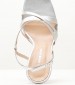 Women Sandals 92.921 Silver Leather MAKIS KOTRIS