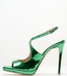 Women Sandals 92.922 Green Patent Leather MAKIS KOTRIS