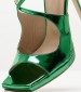 Women Sandals 92.922 Green Patent Leather MAKIS KOTRIS