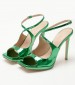 Women Sandals 92.922 Green Patent Leather MAKIS KOTRIS