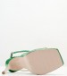 Women Sandals 92.922 Green Patent Leather MAKIS KOTRIS