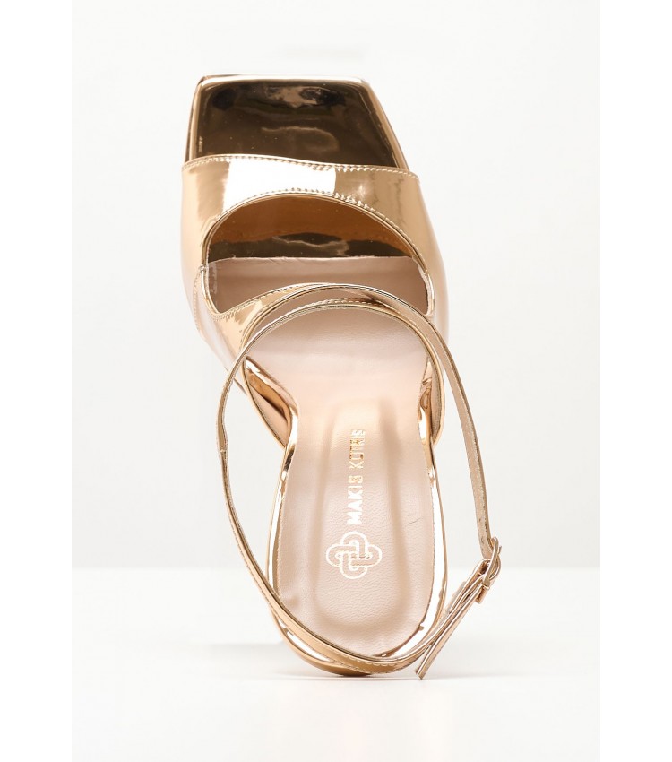 Women Sandals 92.922 Bronze Patent Leather MAKIS KOTRIS