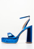 Women Sandals 94.700 Blue Patent Leather MAKIS KOTRIS