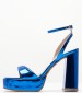 Women Sandals 94.700 Blue Patent Leather MAKIS KOTRIS