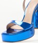 Women Sandals 94.700 Blue Patent Leather MAKIS KOTRIS