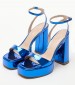 Women Sandals 94.700 Blue Patent Leather MAKIS KOTRIS