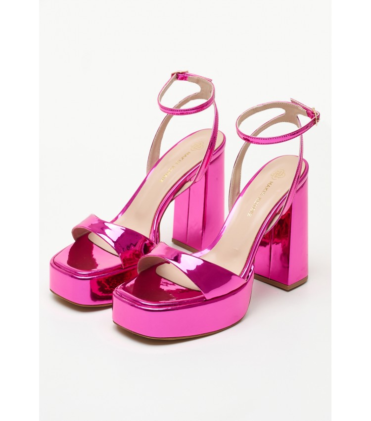 Women Sandals 94.700 Pink Patent Leather MAKIS KOTRIS