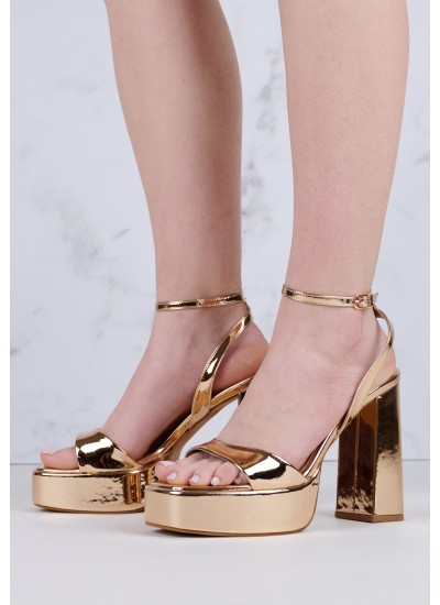 Women Sandals 94.700 Bronze Patent Leather MAKIS KOTRIS