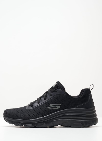 Γυναικεία Παπούτσια Casual 149752 Μαύρο Ύφασμα Skechers