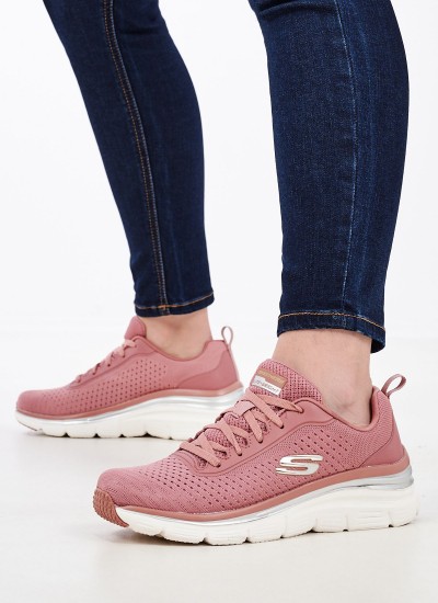 Γυναικεία Παπούτσια Casual 12606 Μπορντό Ύφασμα Skechers