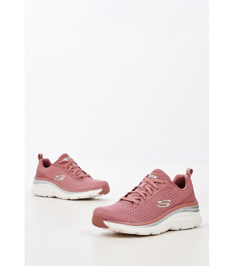 Γυναικεία Παπούτσια Casual 149277 Ροζ Ύφασμα Skechers