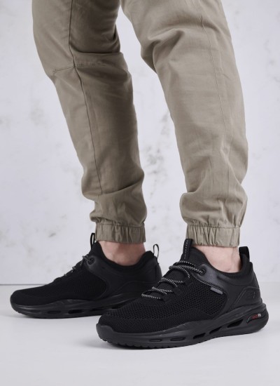 Ανδρικά Παπούτσια Casual 210480 Μαύρο Ύφασμα Skechers