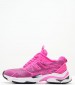 Women Casual Shoes Race.Strass Pink Fabric Ash