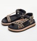 Women Platforms Low Ugo.Bis Black Fabric Ash