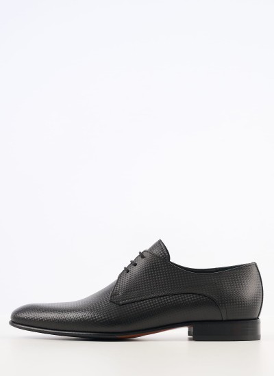 Men Shoes 3647 Black Leather Perlamoda