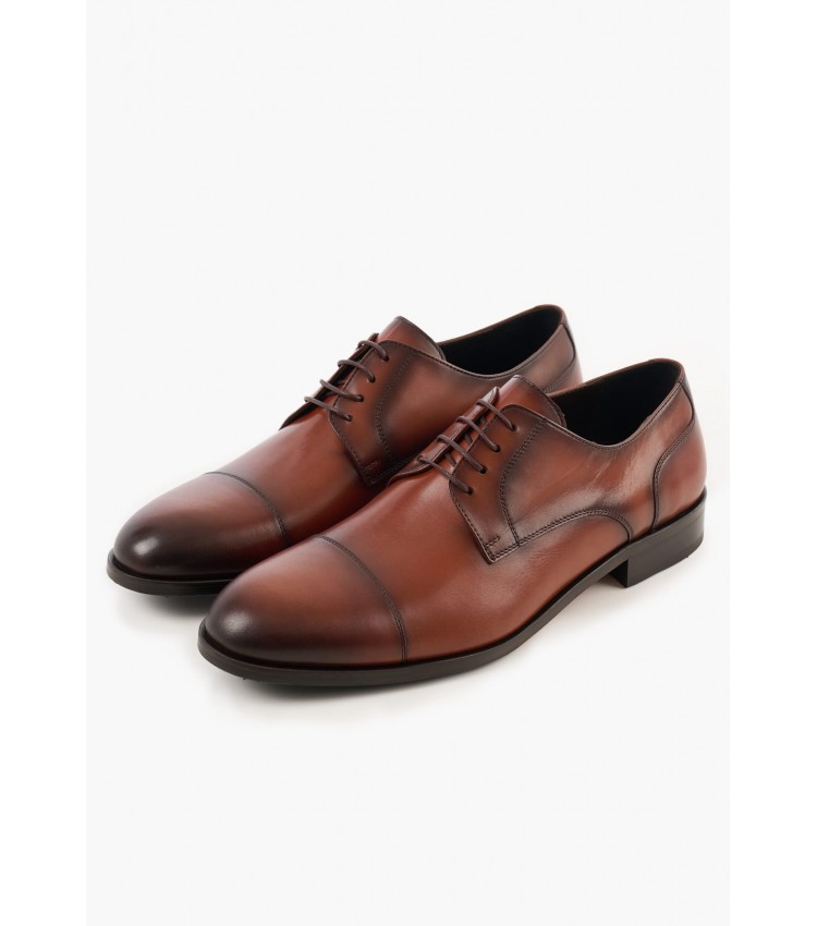 Men Shoes 3944 Brown Leather Perlamoda