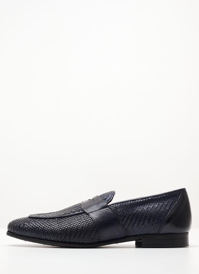 Men Moccasins 1190 Black Leather Damiani