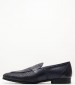 Men Moccasins B.902 Blue Leather Perlamoda