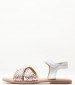 Kids Flip Flops & Sandals Canibraid Silver Leather Mood