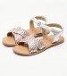 Kids Flip Flops & Sandals Canibraid Silver Leather Mood