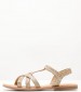 Kids Flip Flops & Sandals Canissa Gold Leather Mood