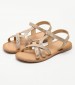 Kids Flip Flops & Sandals Canissa Gold Leather Mood