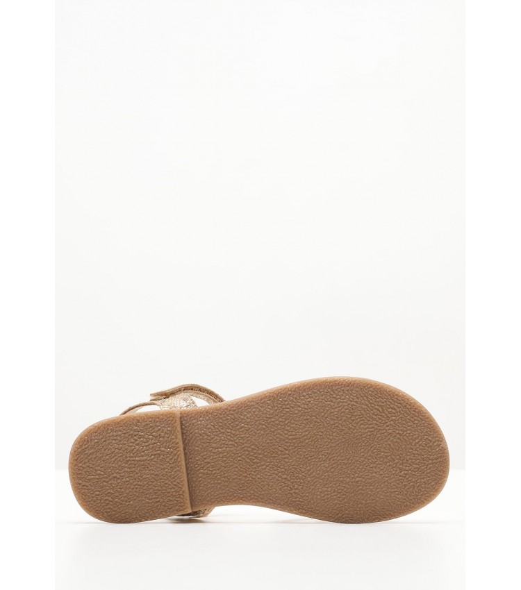 Kids Flip Flops & Sandals Canissa Gold Leather Mood