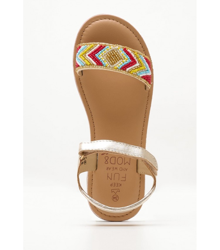 Kids Flip Flops & Sandals Capearls Gold Leather Mood