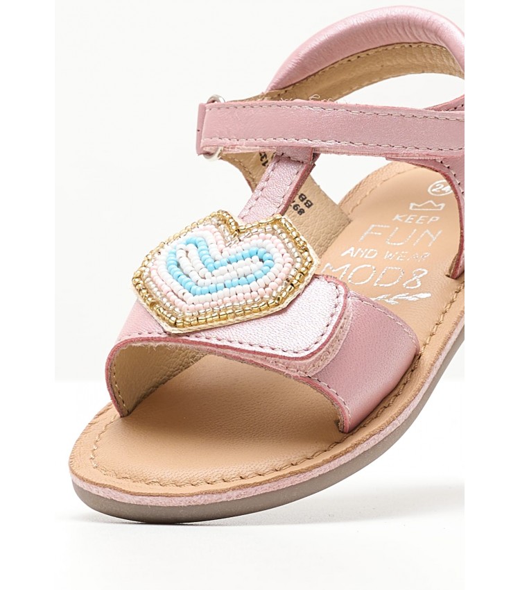 Kids Flip Flops & Sandals Cloonimals Pink Leather Mood