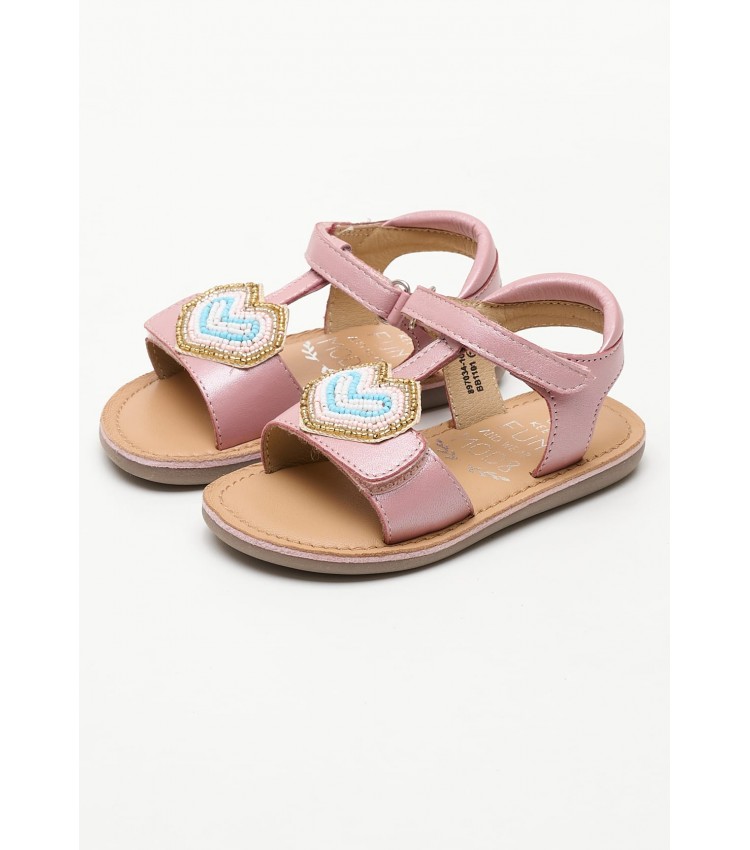 Kids Flip Flops & Sandals Cloonimals Pink Leather Mood