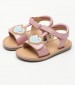 Kids Flip Flops & Sandals Cloonimals Pink Leather Mood