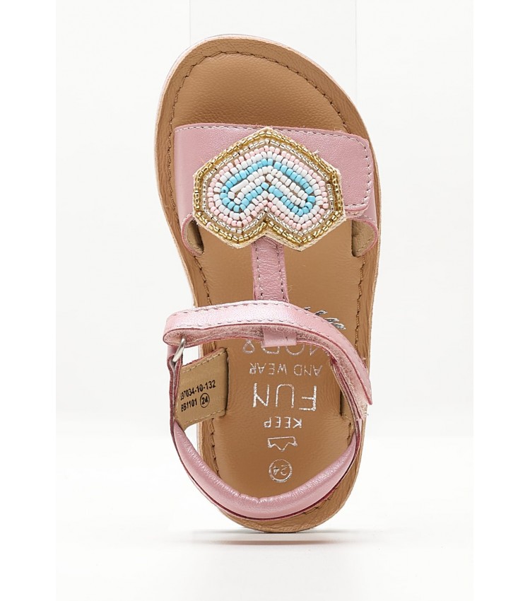 Kids Flip Flops & Sandals Cloonimals Pink Leather Mood