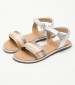 Kids Flip Flops & Sandals Paganisa.Mtl Silver Leather Mood