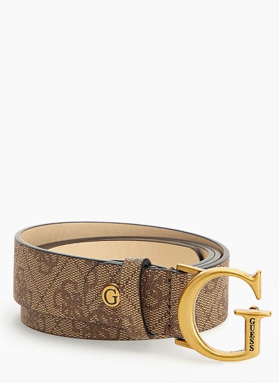 Γυναικείες Ζώνες 7742 Μπεζ ECOleather Guess