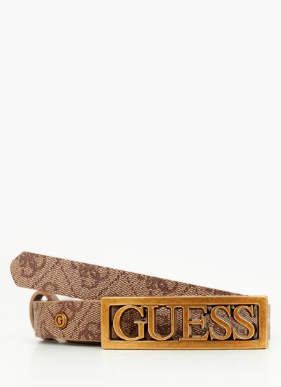 Γυναικείες Ζώνες 7757 Μπεζ ECOleather Guess