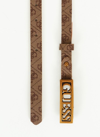 Γυναικείες Ζώνες 7757 Μπεζ ECOleather Guess