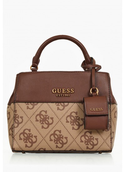 Γυναικείες Τσάντες Berta Μπεζ ECOleather Guess