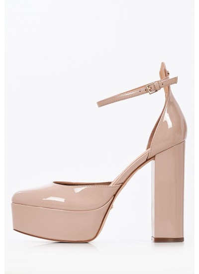 Γυναικεία Πέδιλα Ψηλά Calane Nude ECOleather Guess